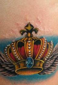 arm krona vingar tatuering mönster