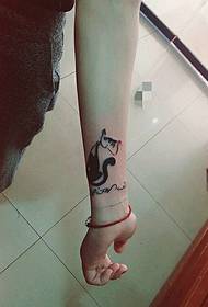 zápěstí roztomilé a vynikající tetování kotě tetování