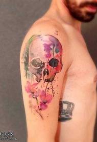 käsivarren väri splash muste tatuointi malli