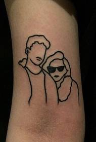 Arm on couple tattoo pattern