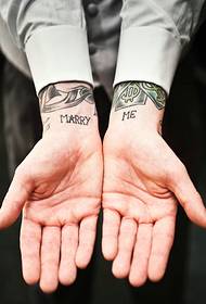 personal totem tattoo picture on men's wrists