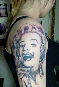 djevojka ruku Marilyn Monroe tetovaža uzorak