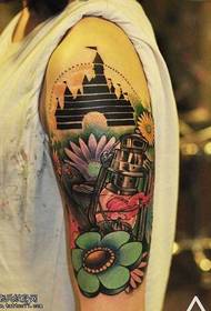 vzorec tatoo na roki cvet vrha stolp