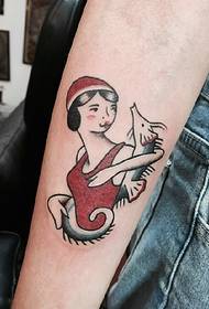 tatuatge de dibuixos animats de braç de moda de bon aspecte