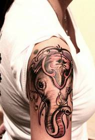 braț feminin ca un tatuaj zeu 17948 - ochi și geometrie combinate cu tatuajul brațului mare