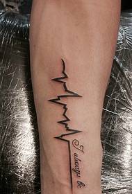 arm personality with incomparable ECG tattoo tattoo