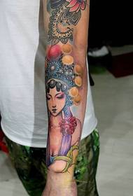 gammel traditionel klar arm blomst tatovering