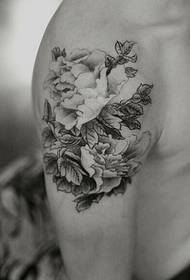 Arm Peony Blummen Tattoo Muster