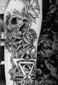 تسليح أوروبا وأمريكا skullHead of God's Eye Tattoo Pattern