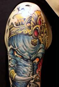 Big blue like god tattoo picture es muy llamativo