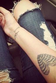 arm heart-shaped tattoo 17680-arm good-looking angel tattoo