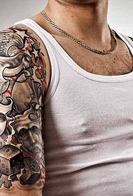 paže tvář tetování vzor 16037 - Arm Tai Chi Tattoo vzor
