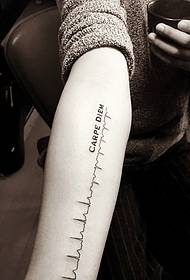 皙 bracciu biancu laterale ECG tattoo photo