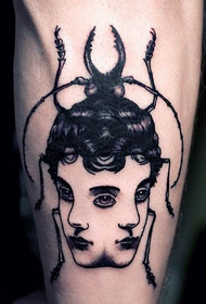 ручна личност креативна црно-бела тетоважа