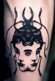 arm personality creative black and white tattoo