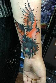 Model Watercolor Hummerbird Tattoo Hummerbird