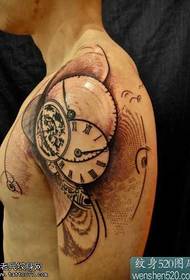 modello di tatuaggio orologio personalità braccio