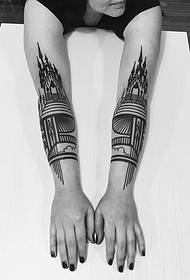 Creative Arms Villa Pattern Tattoo