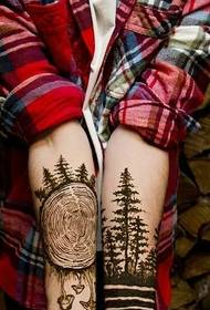 Immagine del tatuaggio a doppio braccio Super pull the wind