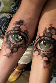 arm vrlo realistična 3d tetovaža oka za oči