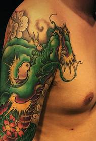 brillantezza del braccio del tatuaggio del drago diabolico blu grande braccio