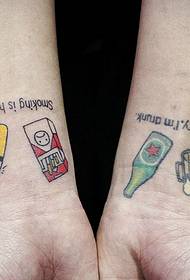 ສອງແຂນຂະຫນາດນ້ອຍຮູບແບບ tattoo ໃຫມ່ totem ຫຼາຍແບບສົດໃສ