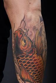 levendige arm rode inktvis tattoo patroon