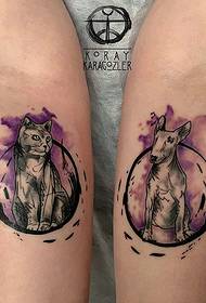 braço duplo muito bonito tatuagem animal diferente tatuagem