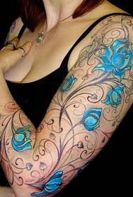 geeignet für Mädchen großen Arm Blume Tattoo Tattoo ist sehr sexy