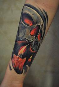 ingalo 3d yomlilo obomvu skull tattoo iphethini