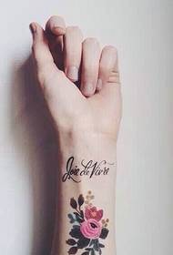 Little girl simple arm tattoo pattern