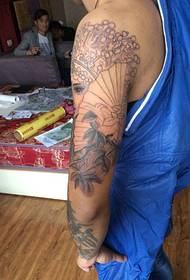 blå herre modne mænds armblomst tatovering 17570-personlig udbrud arm alternativ totem tatovering