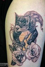 arm mus rose tatovering mønster