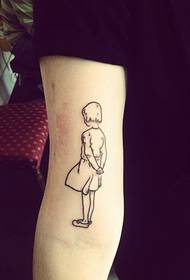 piccolo tatuaggio sul braccio in stile fresco