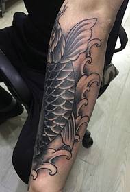 Borsa braccio calamaro bianco e nero tatuaggio immagine stile personalità