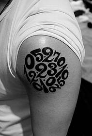 boom Personalitatea imaginii tatuajului cifrelor arabe