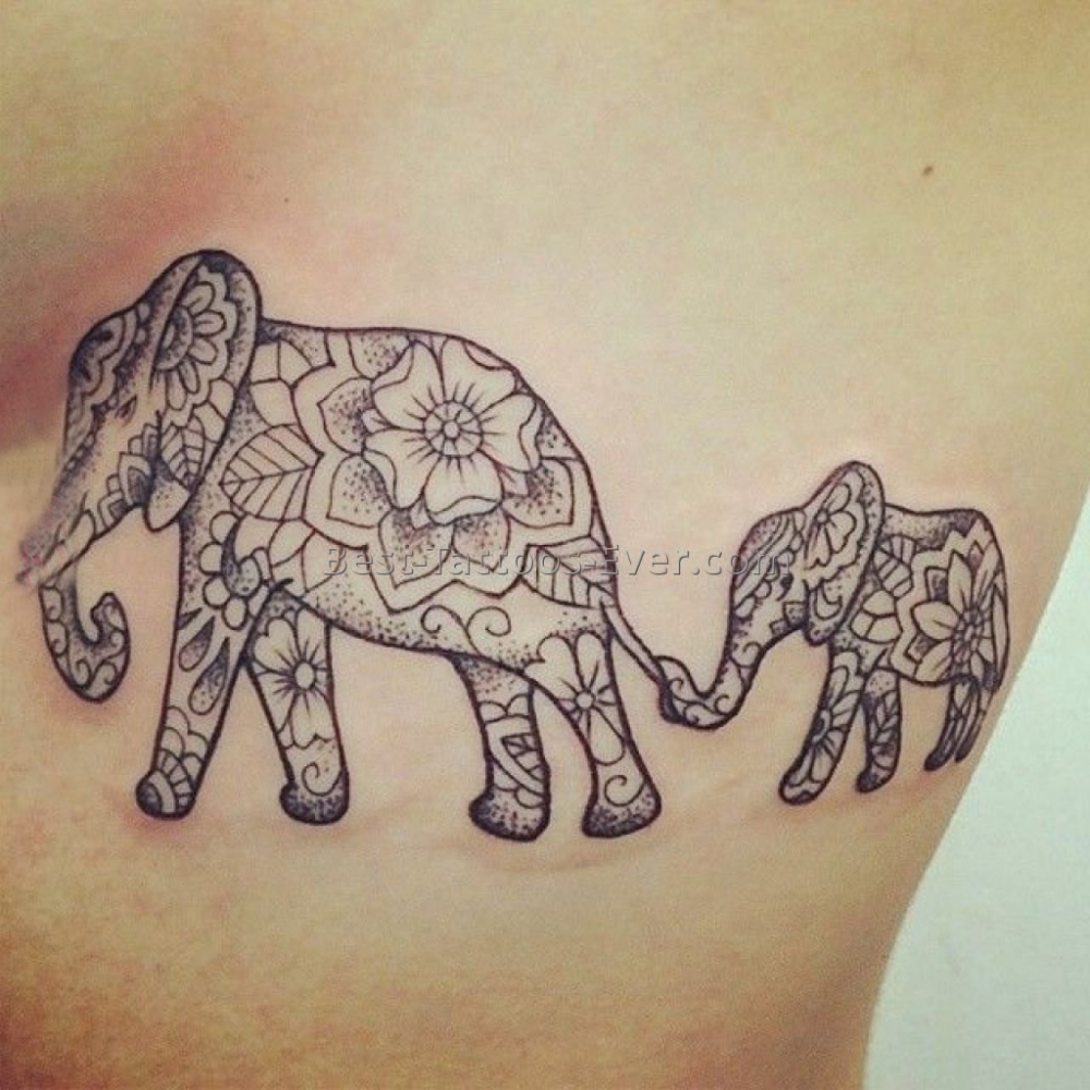 Татуировка в виде слона