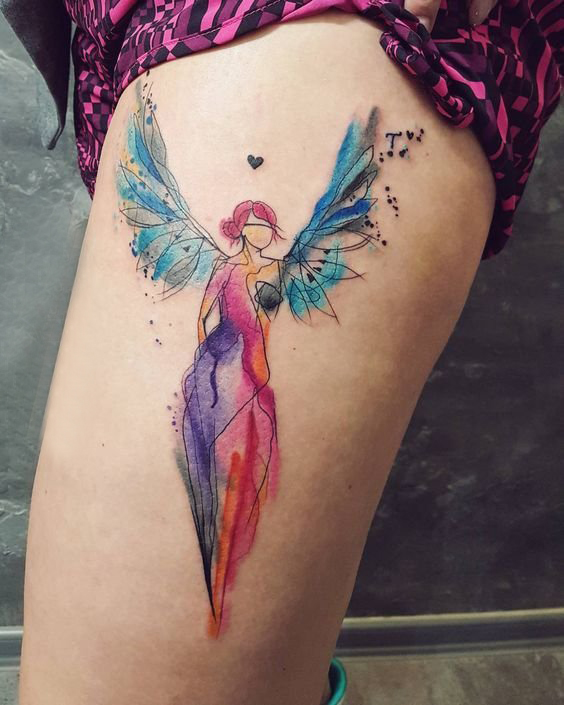 60+ Utterly Beautiful Watercolor Tattoos We Love - TattooBlend